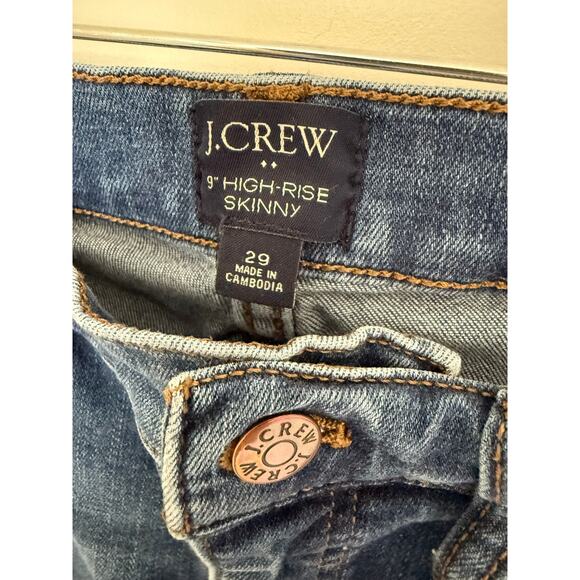 J.Crew 9” High Rise Skinny Jeans – Size 29 Stretch Denim, Medium Wash 27" Inseam - Picture 3 of 3